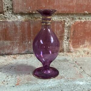 Elegant Purple Glass Bud Vase